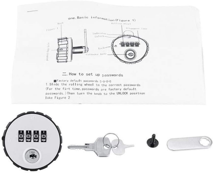 for 20/25mm Thickness Digital Zinc Alloy Code Combination Cam Cabinet Convenient Password Safe Lock with Keys (Color : 26mm)