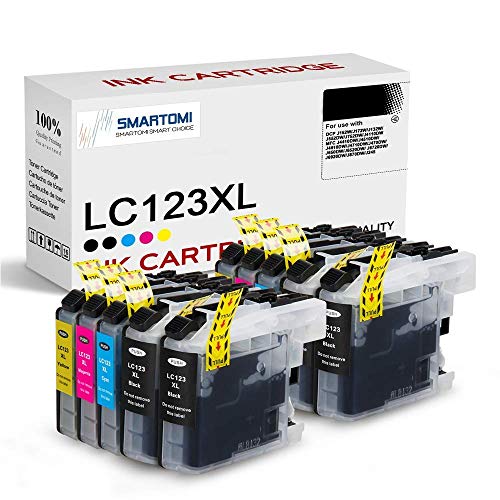 SMARTOMI LC123 LC123XL - Cartuchos de Tinta compatibles con DCP-J132W J152W J552W J752W MFC-J870DW J650DW J470DW J4510DW J4610DW J4710DW J6920DW J6720DW 10 Pack de 10 Unidades (4BK 2C 2M 2Y) Cover