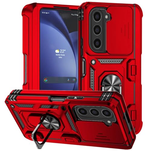 Coque Galaxy Z Fold 5 antichoc rouge protection rigide avec anneau