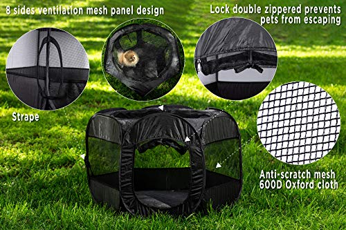image for Zento Deals Portable pet playpen – Foldable Collapsible Lightweight 