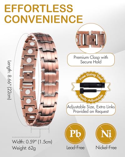Feraco USGE190409001 Copper Bracelet For Men thumb #4