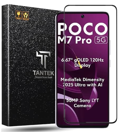 Image of TitanGuard Tempered Glass Screen Protector Guard for Xiaomi Poco M7 pro 5G - 9H Hardness, Military Grade, Anti-Static, Easy Installation Kit - 1 PACK