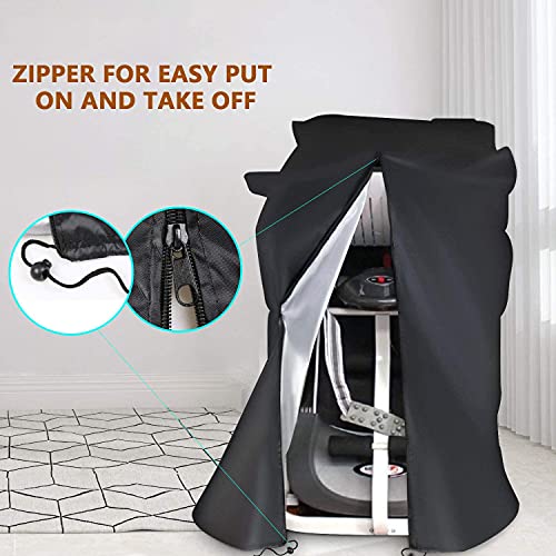Pomer Treadmill Covers, Dustproof Waterproof Non-Folding Running Machine Protective Cover With Zipper - Ideal For Indoor Outdoor Home Treadmill Use (Size L: 85X38X75Inch) #TOP3