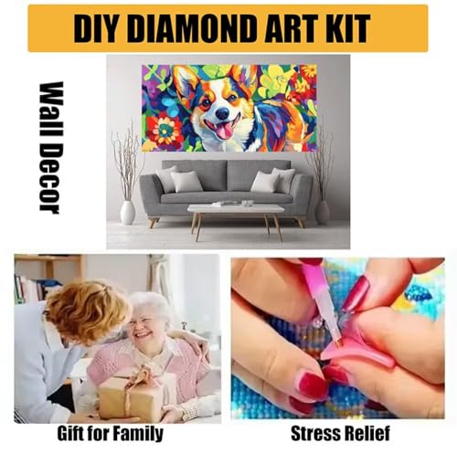 Diamond Painting pour Beginner Broderie Diamant Chien Grand Format Facile a Realiser - 7