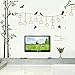 Amaonm® Giant Large Family Photo Tree Wall Decal Decor Birds Tree Branches & Lettering Memory Wall Stickers Murals for Bedroom Living room, 12pcs Frame, size:114"(w) x 81"(h)