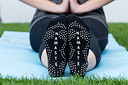 Non-Slip Non-Skid Yoga Pilates Socks For Women, Pure Barre , Great Grip For Balance (4 Pack) #TOP2