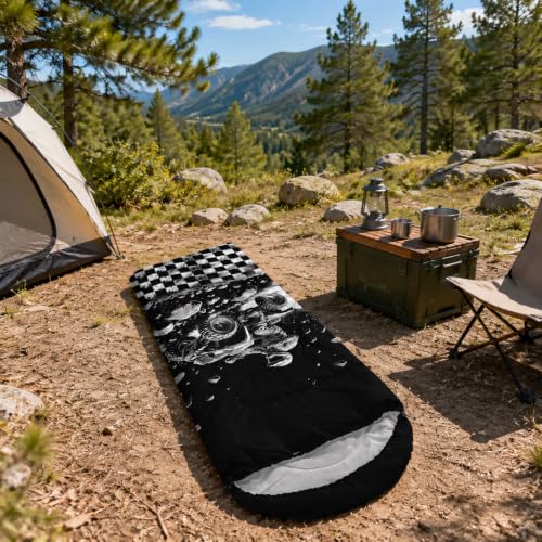 Bolsa de dormir Galaxy Wolf para camping, clima cálido y frío, impermeable, mochila para exteriores azul púrpura con cielo estrellado, para todas las estaciones, adultos y niños miniatura 2