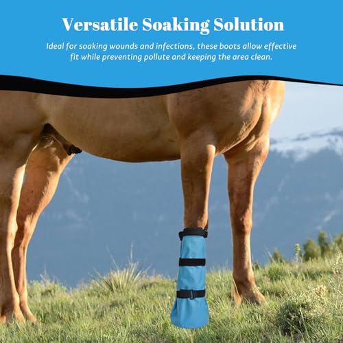 Bottes de cheval réutilisables avec sangle réglable en PVC bleu