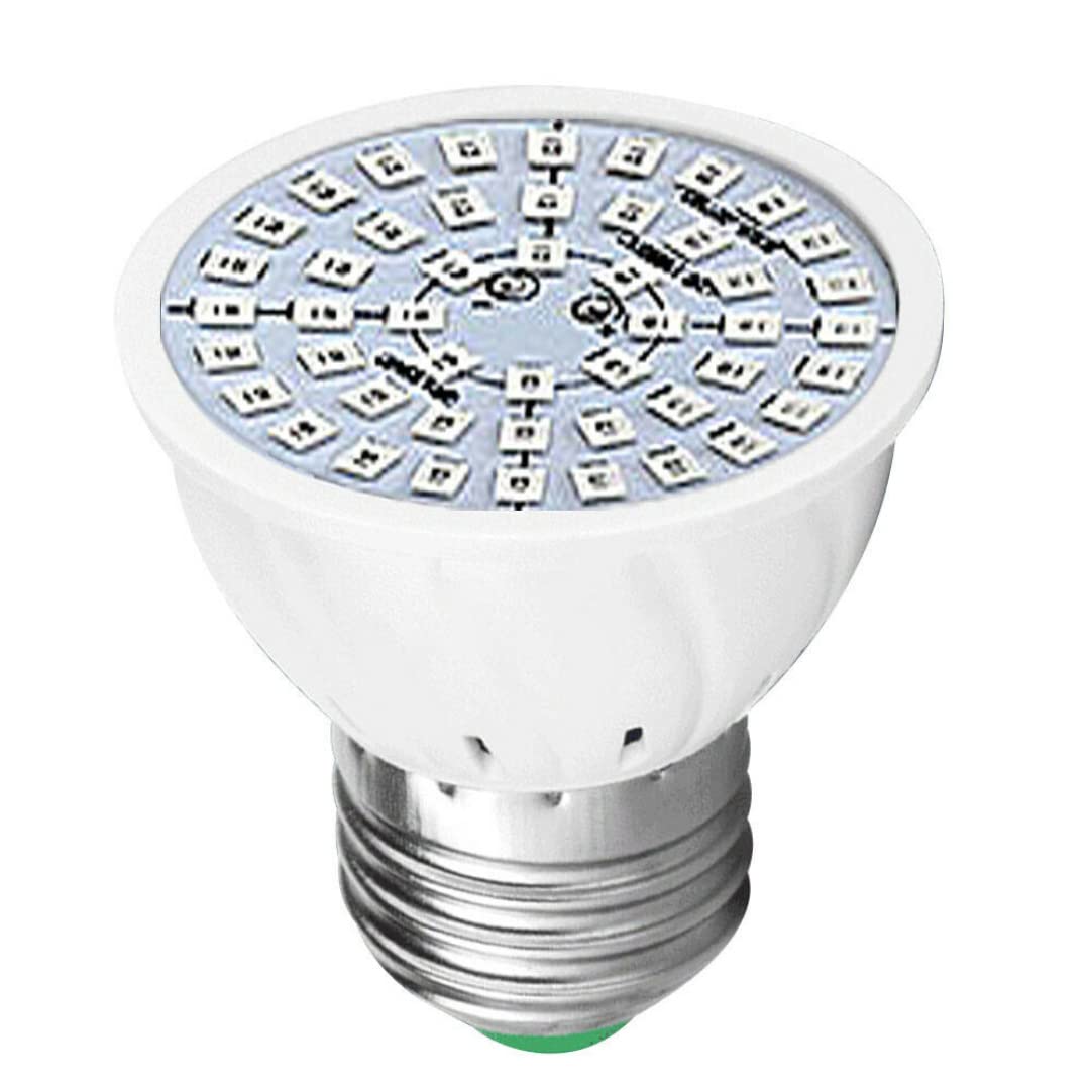 Otbushit Plant Grow Light Bulb, Spectrum Plant Light Growth Lamp 80-LED Growth Bulb LED Full Spectrum E27