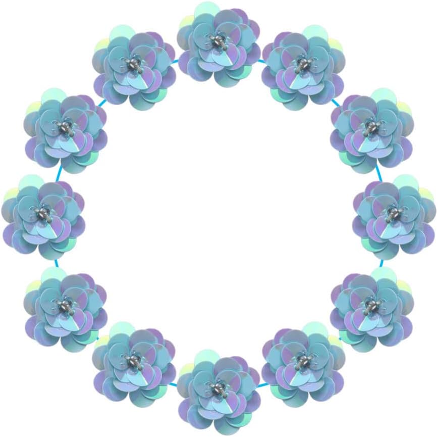 Blue Round Plastic Sequins for Crafts and Scrapbooks, Sew