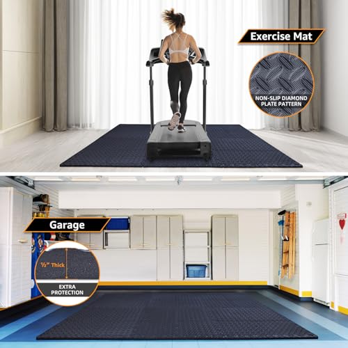 24 Pack - 1/2\" Extra Thick Floor Exercise Mat for Home Gym Floor Padding for Kids - High-Density EVA Interlocking Foam Floor Tiles for Gym Equipment, Play Area, Yoga, Cardio, Weights, MMA