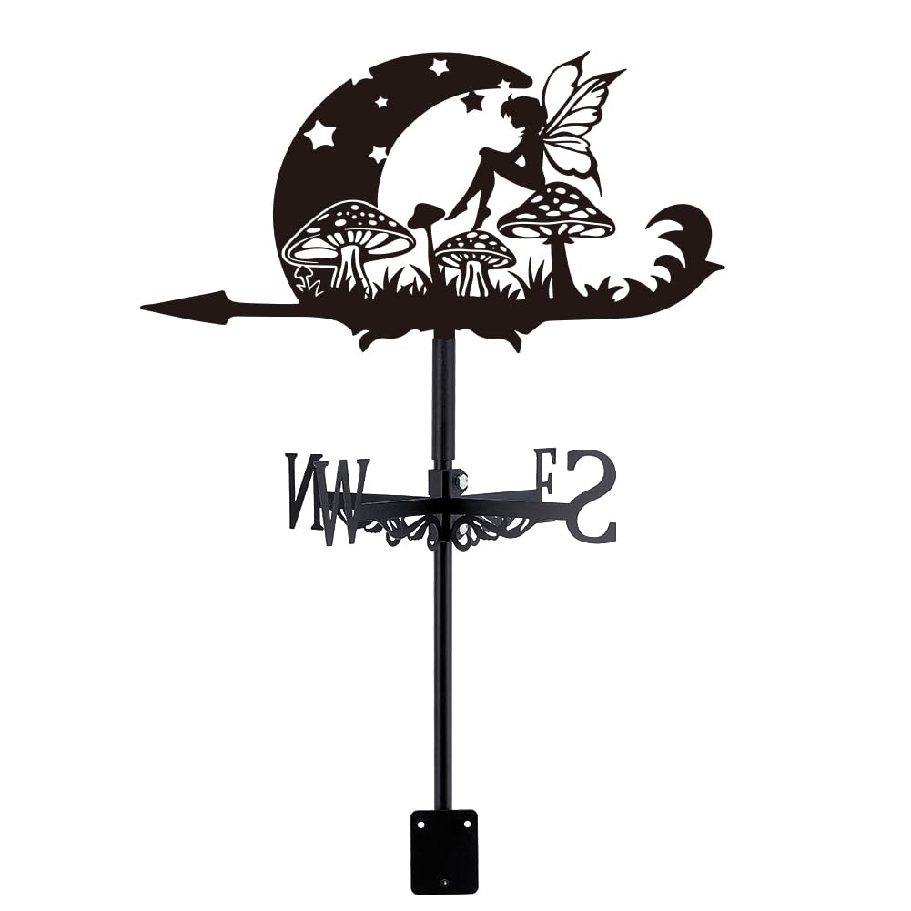 SUPERDANT Girouette de Jardin Exterieur Indicateur de Direction Girouettes du Vent Instrument de Mesure Installation sur Toit Deco Jardin Exterieur