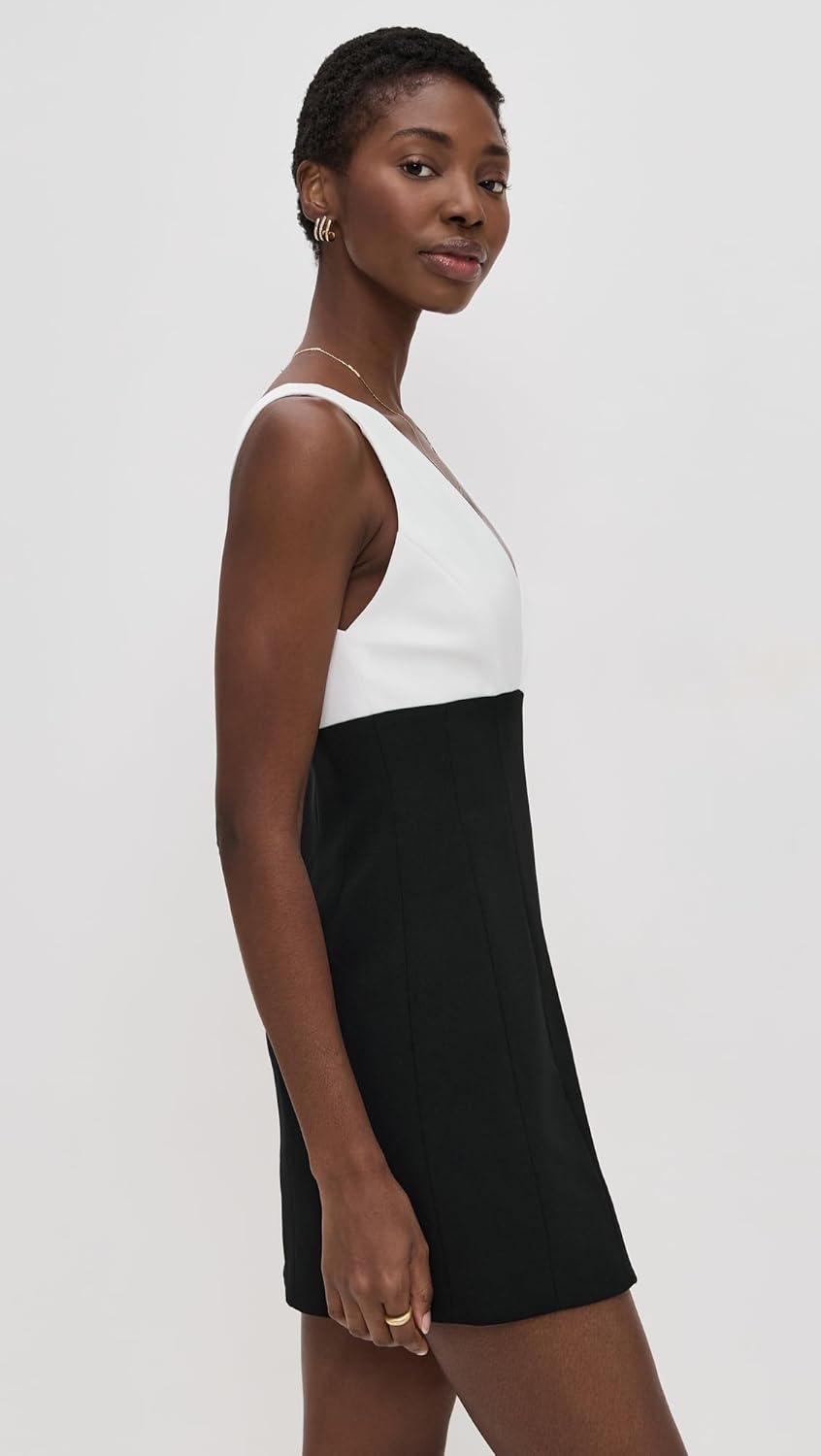 alice + olivia Women's Mandy Deep Plunge Neck Mini Dress - Image 5