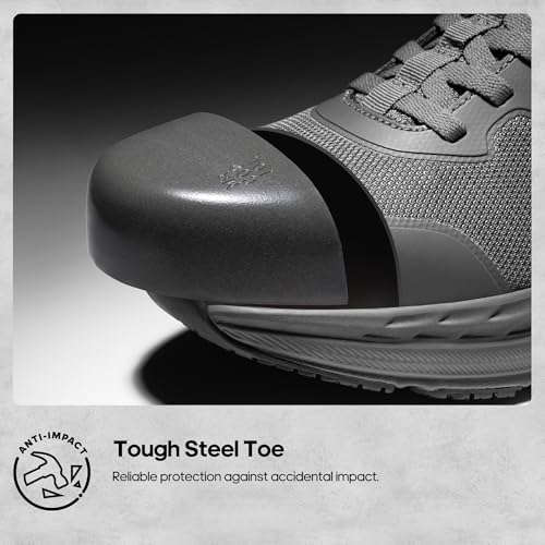 NORTIV 8 Steel Toe Shoes for Men Slip Resistant Comfortable Work Shoes3