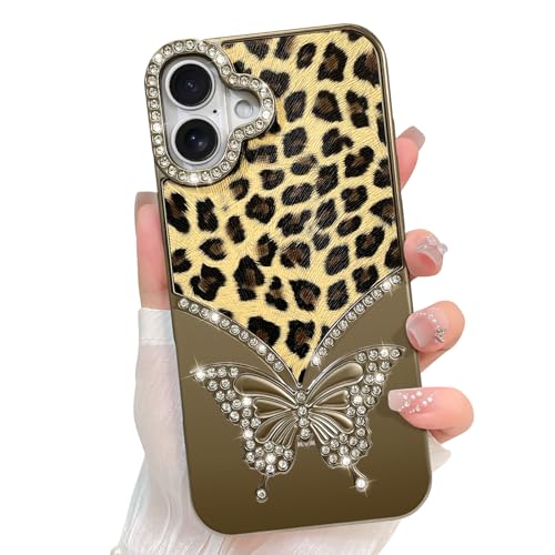 Coque iPhone 16 souple anti-choc protège caméra motif léopard gris