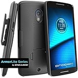 Motorola Droid MAXX 2 Combo Case + Belt Clip Holster for Verizon XT1565 (by Encased)