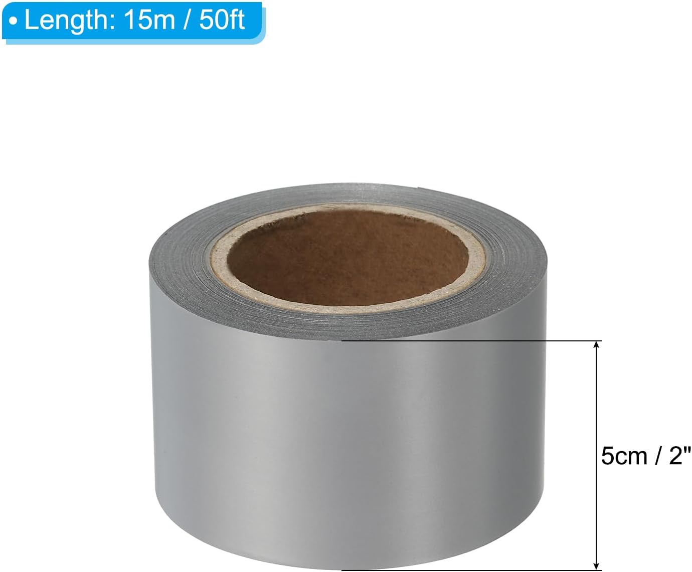PATIKIL Reflective Tape, 2" x 50Ft Heat Transfer Vinyl Film Tape DIY Reflective High Visibility Tape for Clothing, Gray