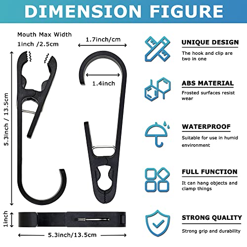 Xoyozo Laundry Hooks With Clips Hanger Closet Organizer Clamps Socks Boot Bras Towels For Bathroom Wardrobe Kitchen Office 4Pcs (White) #TOP3