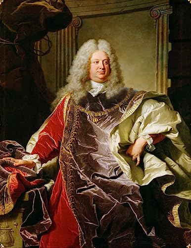 Tableau Baroque Portrait de Louis Comte de Sinzendorf, œuvre de Rigaud pour salon élégant