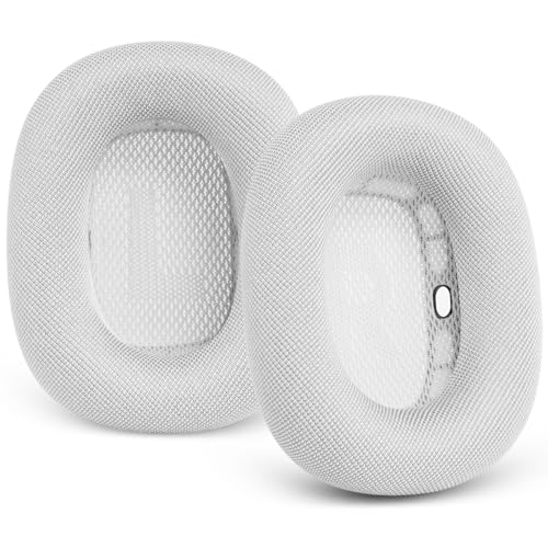Poduszki na uszy do AirPods Max, zamiennik nauszników, ulepszona pianka z pamięcią kształtu do słuchawek Apple Air Pods Max, jak oryginał (srebrne)