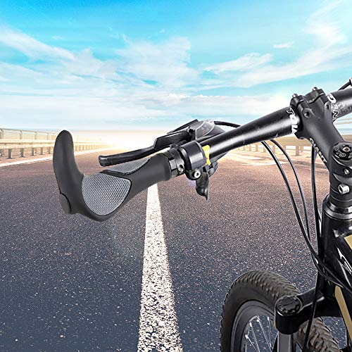 PATISZON Fahrradgriffe Fahrradlenker MTB Griffe Ergonomisch Lenkergriffe Rutschfester Fahrrad Griffe, schwarz / grau - Image 4