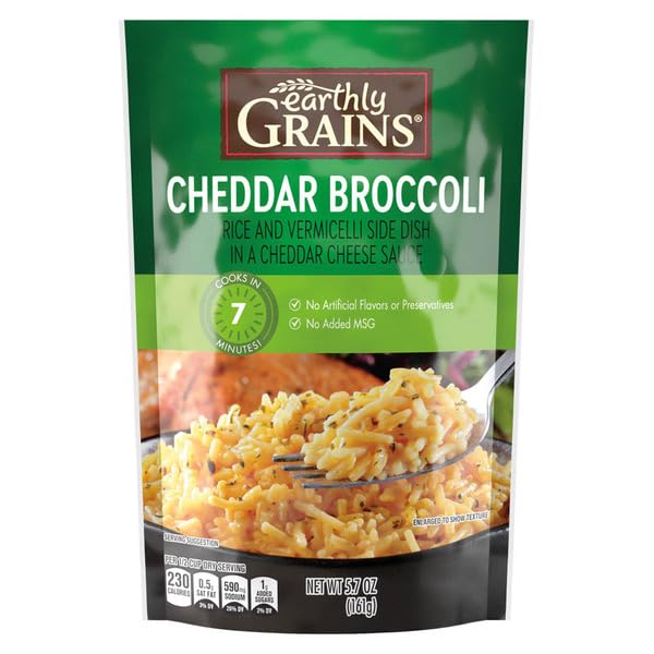 Earthly Grains Cheddar Broccoli Rice & Sauce 5.6 oz