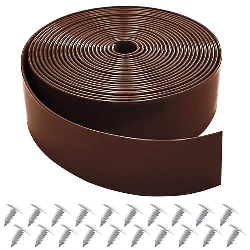 Lumpro Vinyl Straps for Patio Chair Repair Kit 2'' Wide 20 Ft Long Replacement Straps + 20 Free Rivets for Outdoor Lawn Furniture Chaise Lounge Repair (Brown)