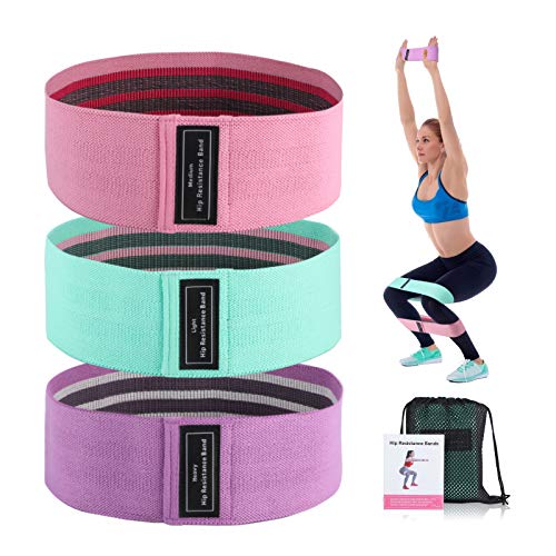 Booty Bands Workout Bands Non Slip Fabric Exercise Bands Resistance Bands 3 Levels for Women Butt and Legs Glute Squat Bands