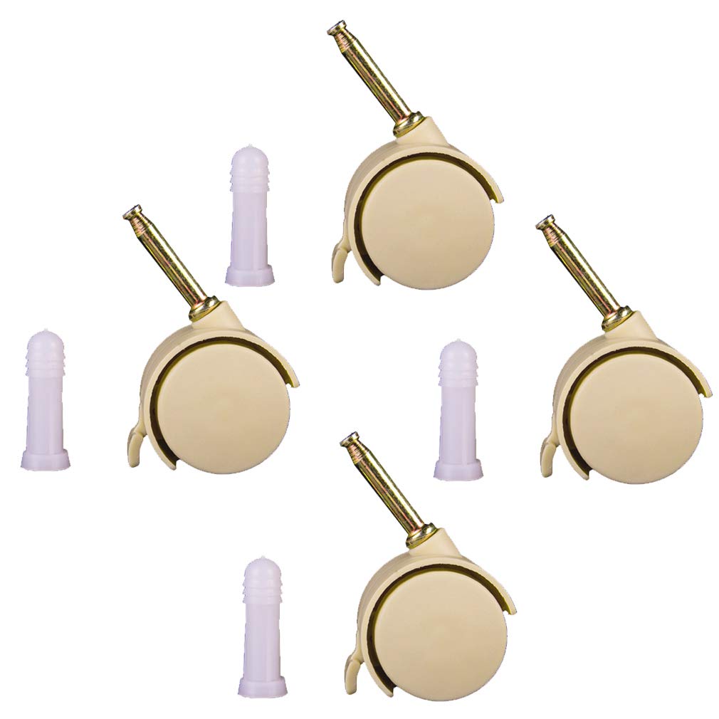 Roulettes robustes en nylon de 42 mm pivotantes à 360° pour meubles et berceaux avec frein ta