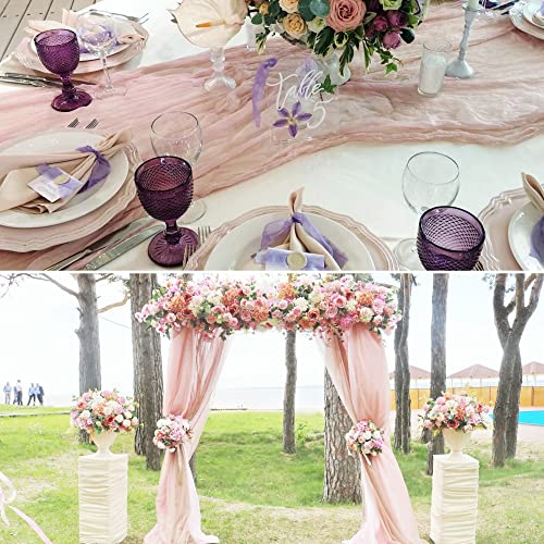 15 Pack Cheesecloth Table Runner 10Ft Gauze Cheese Cloth 35X120 Inch Boho Table Runner Holiday Table Runner Table Cover For Wedding Birthday Party Bridal Shower Boho Table Décor (Light Pink) #TOP7