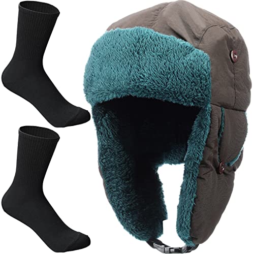 Chapeau de trappeur coupe-vent de Noël et chaussettes thermiques