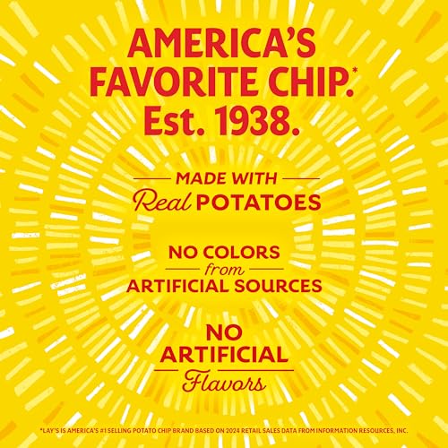 Lay's Potato Chips, 4 Flavor Variety Pack, 1 oz Single Serve Bags, (40 Pack)