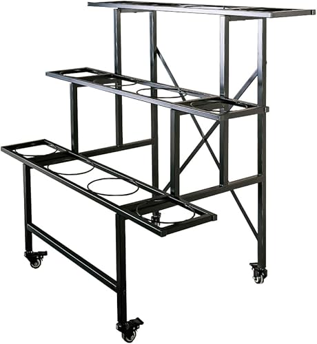 Zhongma Marco de exhibición de flores de metal de 3 niveles (no se recomienda comprar este artículo por separado, ten cuidado al comprar por