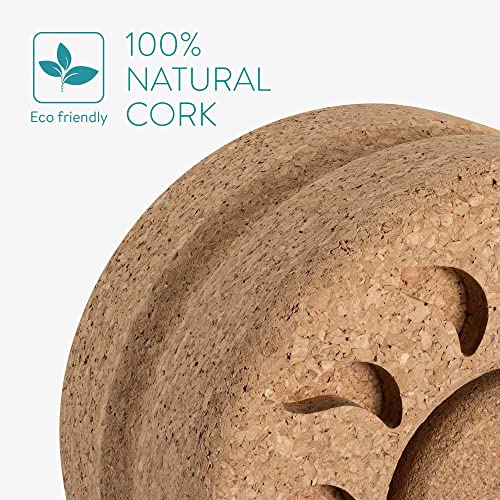 Navaris-Cork-Wheel-and-Roller-Set-2-Pieces-Cork-Massage-Rollers-to-Stretch-Back-Neck-Shoulders-Includes-10-Cork-Wheel-and-4-Cork-Roller