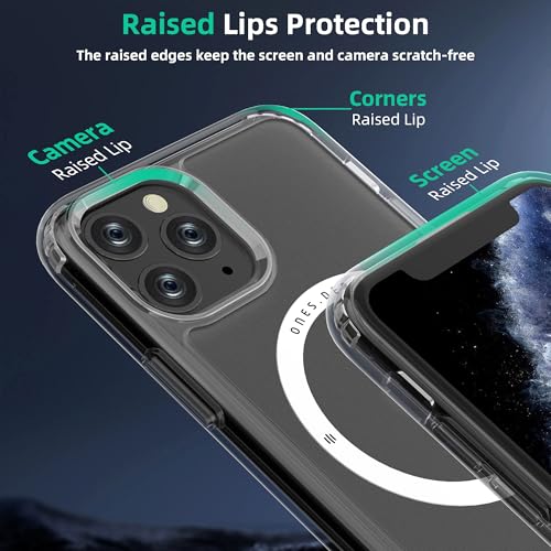 Image of ONES for iPhone 11 Pro Max Case, Translucent Matte Magnetic Phone Case with MagSafe, Military-Grade Shockproof Cover, Anti-Yellowing Hard Slim Protective Matte Case for iPhone 11 Pro Max