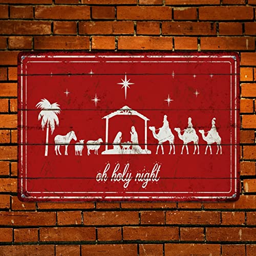 Scène de Noël rétro en étain à offrir pour embellir la maison