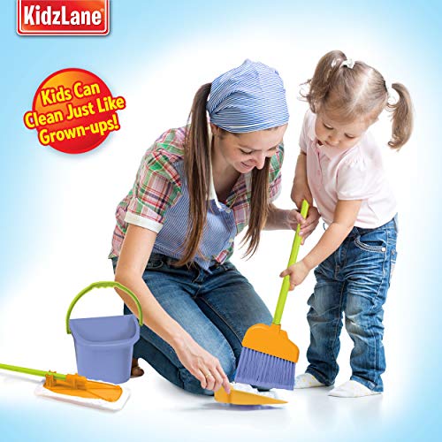 Kidzlane Kids Cleaning Set For Toddlers | Kids Broom Set For Kids For Play | Mop And Cleaning Toys Set | Kids Broom And Mop Set For Toddlers | Cleaning Toys For Kids Ages 4-8 And Older #TOP1