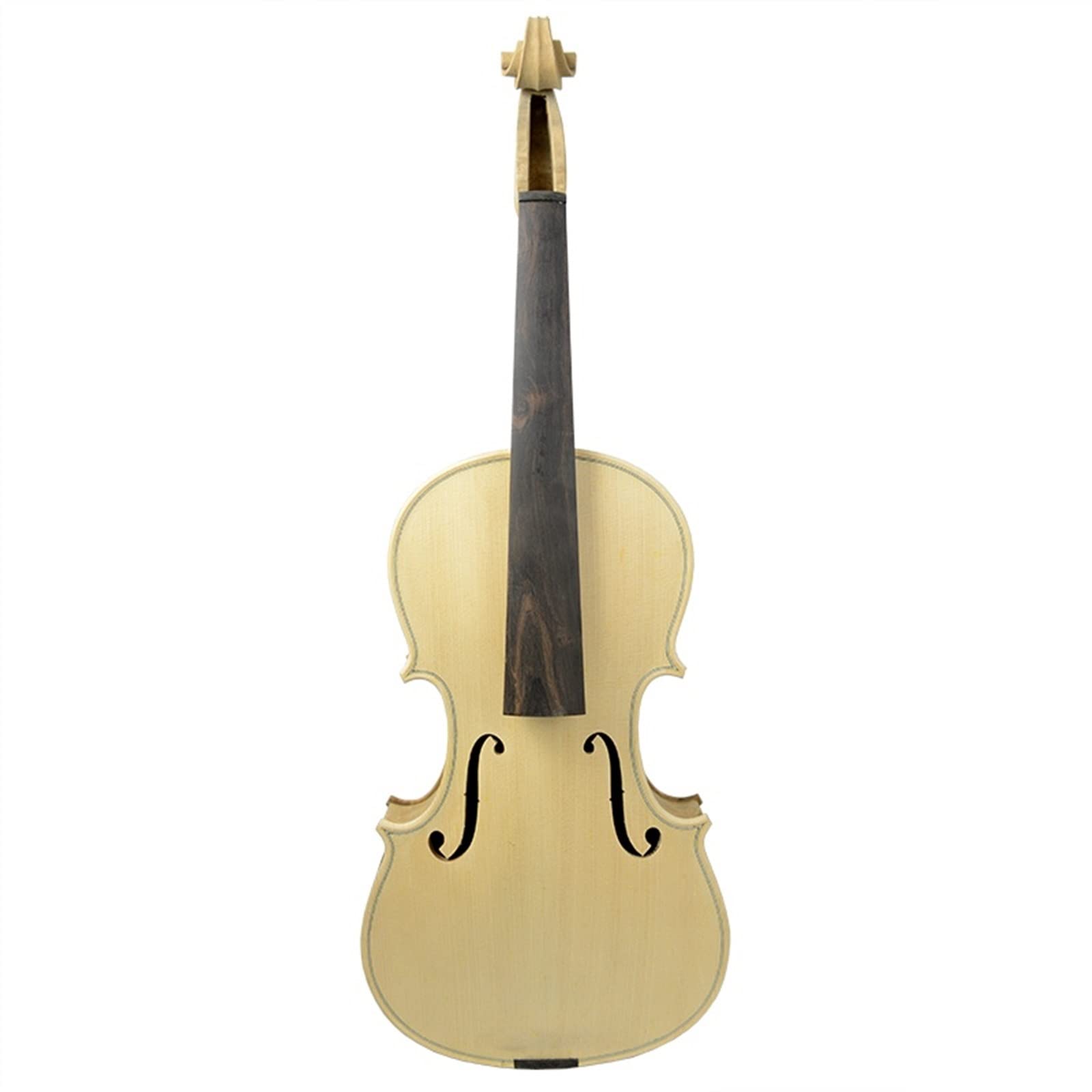 Violino Fatto A Mano A 5 Corde Violino Incompiuto Violino Bird-Eye Top in Abete Rosso Fai da Te Custodia per Violino 4/4 Violini per Studenti