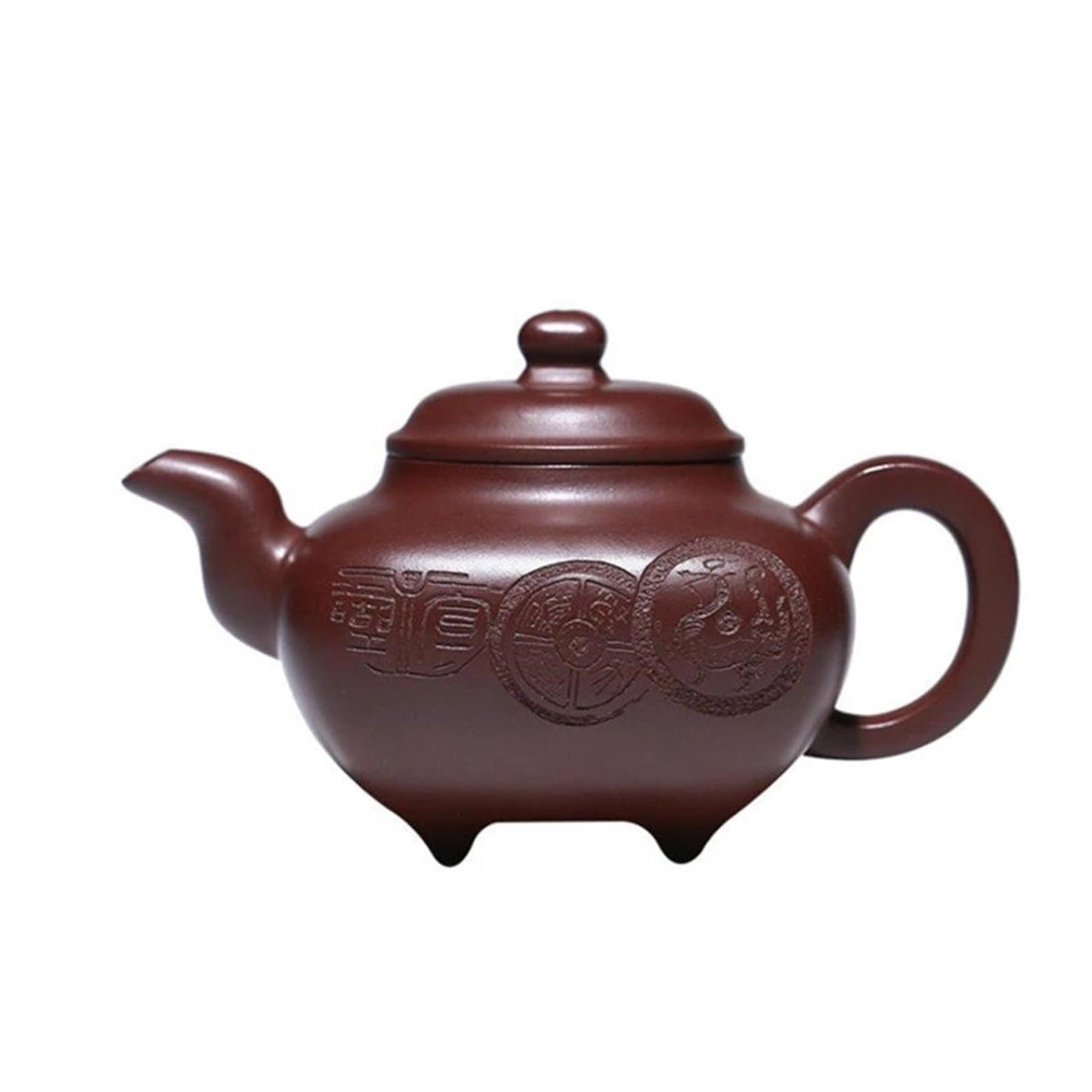 TYUHDUYUR 250ml Yixing Clay Teapots Handmade Tea Pot Dragon Blood Sand Mud Kettle Chinese Zisha Tea Set (D 15.1 * 8.8 * 5cm)