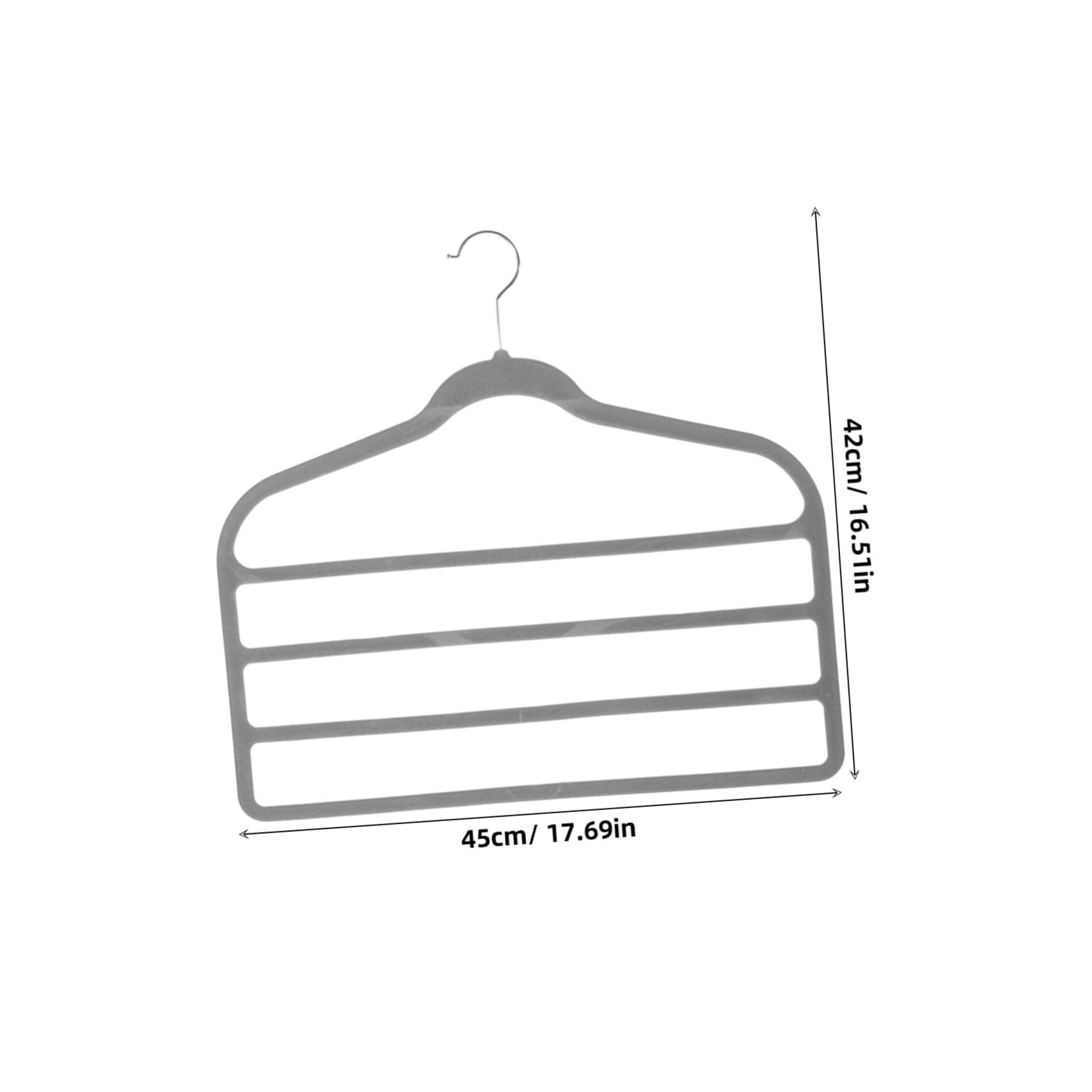 Cabilock 10 Perchas para Pantalones de Plástico Recubrimiento de Vellón Antideslizante, Ahorradoras de Espacio y Multifuncionales para Armarios Organizadores