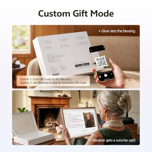 Image of ARZOPA 2K Digital Picture Frame 14 Inch Free Cloud Storage No Subscription QHD Anti-Glare Touchscreen Metal Frame Load Photos Videos from Phone Ideal for Gifting - D14Pro Mocha Brown
