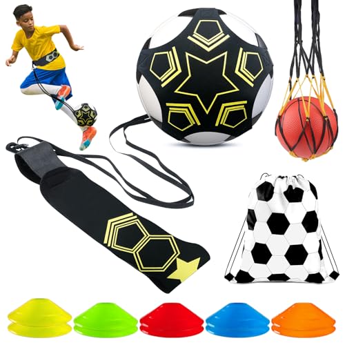 Fußball Kicktrainer Fußball Trainingsset Fußball Kick Trainer mit 10 Fussball Hütchen Fußball Trainingsgerät Hände frei Solo Fussball Trainingszubehör für Bälle Größe #3#4#5 Fußballe Fußball Kicktrainer Fußball Trainingsset Fußball Kick Trainer mit 10 Fussball Hütchen Fußball Trainingsgerät Hände frei Solo Fussball Trainingszubehör für Bälle Größe #3#4#5 Fußballe