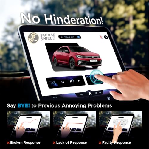 Image of Spartan Shield [3 PACK] Screen Protectors for VOLKSWAGEN VIRTUS 2026 [ 2023 - Running ] || 10 Inch Infotainment + 8 Inches Instrument Cluster + AC Panel Protective Film | Accurate Fit For TOPLINE /GT /GT PLUS /GT Edge] || Anti Scratch | Water Resistant | HD Clear | High Touch Sensitivity | VW Virtis Car Display Accessories [Not Tempered Glass] **Doesn't Fit Highline /Comfortline**