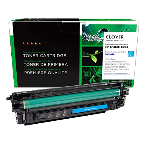 Clover Remanufactured High Yield Toner Cartridge Replacement for HP CF361X (HP 508X) | Cyan by Clover - Used condition - US$59.28