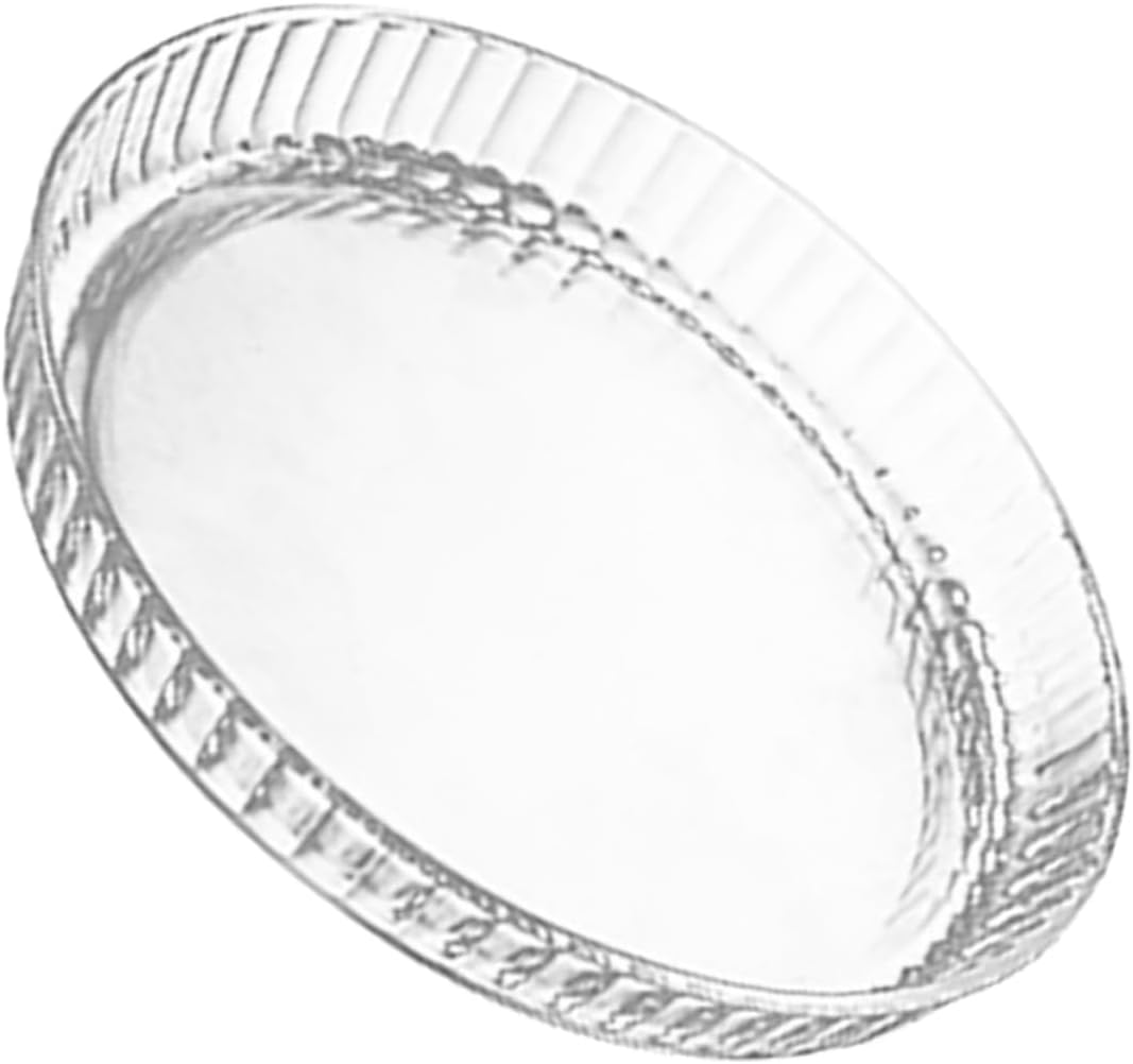 Garneck Glass Baking Dish Round Pizza Pan Versatile Bakeware for Oven Microwave and Dishwasher Use for Pies Roasts and Family Gatherings