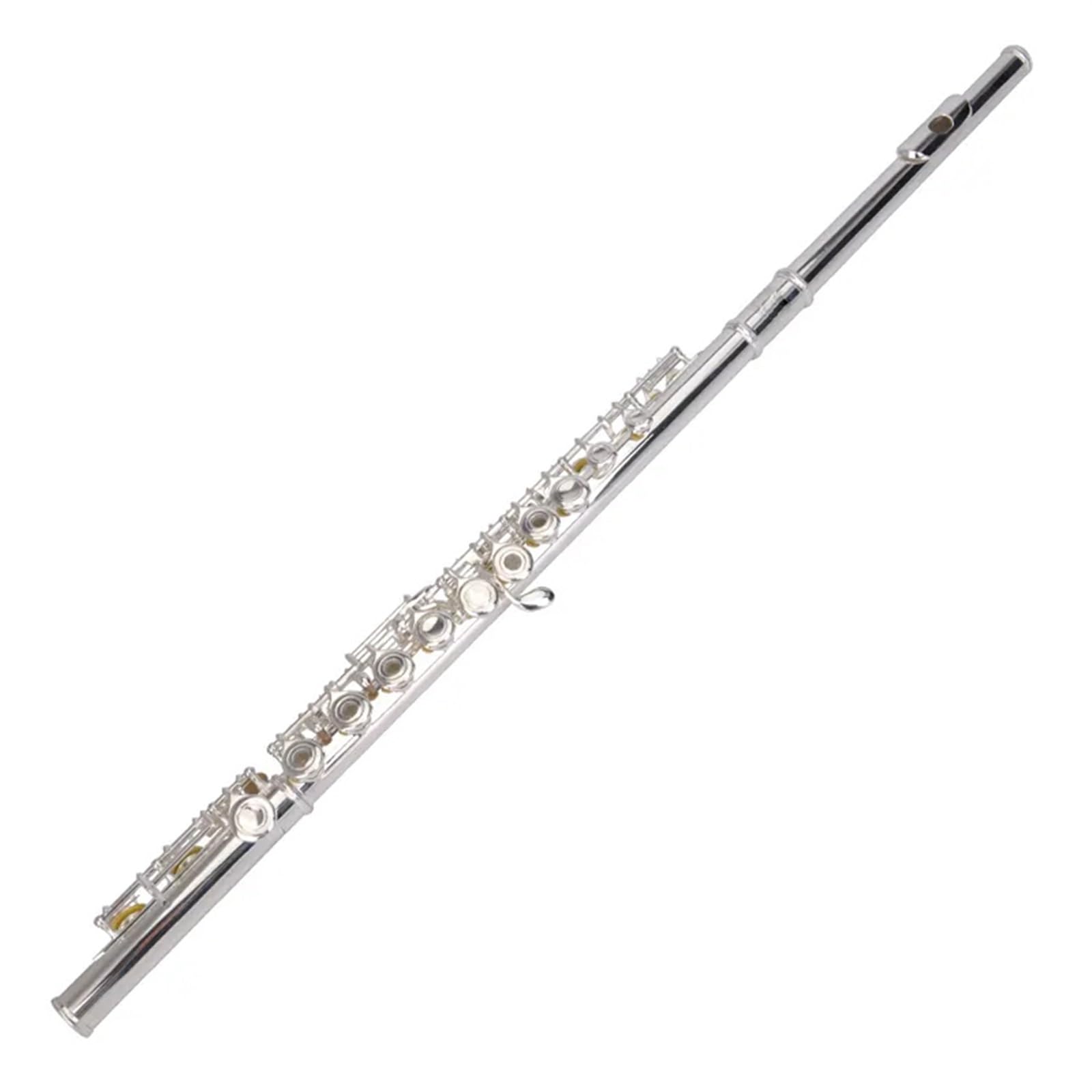 Flauta Transversal Flauta Estándar Para Principiantes Opción Plateada Abierta Y Cerrada Flauta Para Principiantes De Doble Propósito(16-hole)