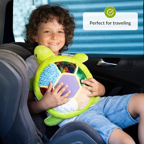 Image of ODOXIA Sensory Turtle Stuffed Animal | Sensory Plush Toy | Fidget Stuffed Animal for Kids | Great for Sensory Needs | Sensory Stuffed Animals for Children | Sensory Pillow Plush