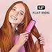 Terviiix Ceramic Hair Straightener, 1-1/2 Inch Wide Flat Iron for Hair, Professional Straightening Irons with Adjustable Temp, 30s Instant Heating, Get Silky Smooth Hair, Dual Voltage, Auto Off, Pink