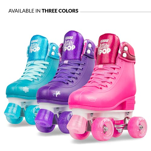 Crazy Skates Adjustable Roller Skates For Girls And Boys - Glitter Pop Collection - Size Adjustable To Fit Four Sizes - Pink (Size: Small | Us Mens J12-2 | Us Ladies J12-2 | Eu 31-34) #TOP6
