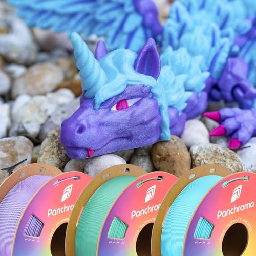 Image of Polymaker Panchroma Celestial PLA Filament 1.75mm for 3D Printer, Blue | Neatly Wound Glitter PLA for Easy Print & Smooth Feeding, Compatible with Bambu Lab & Most 3D Printers